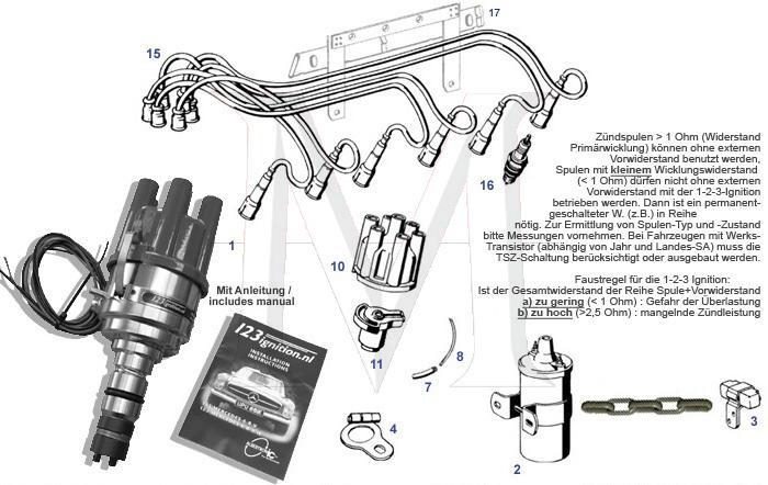 123 4CYL DISTRIBUTOR KIT WO/COIL W/TRIGGER